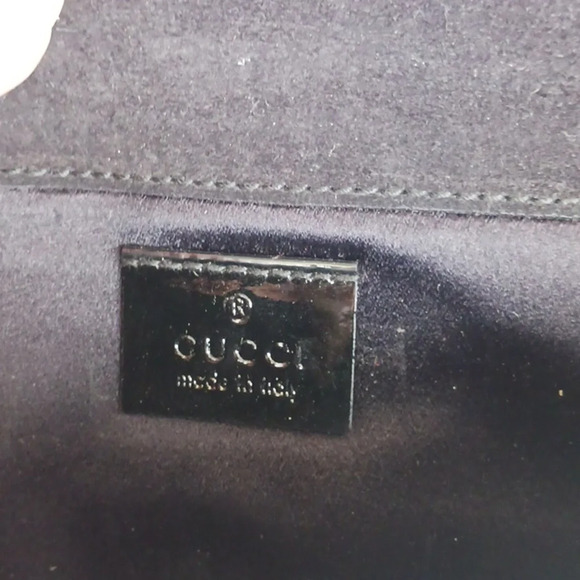 NWOT GUCCI Patent Leather Romy Clutch Black - Picture 7 of 9